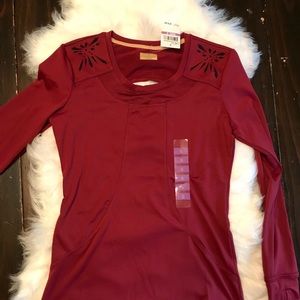 Catherine Malandrino | Burgundy L\S Floral Top